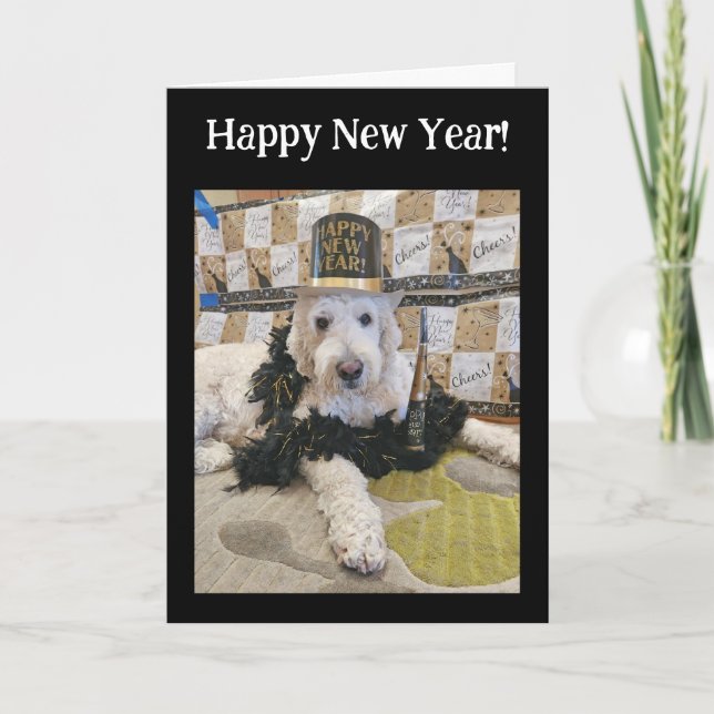 Happy New Year from the dog Card (Front)