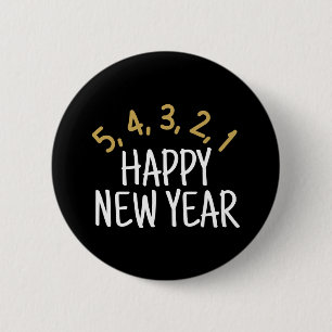 Happy New Year Funny 6 Cm Round Badge