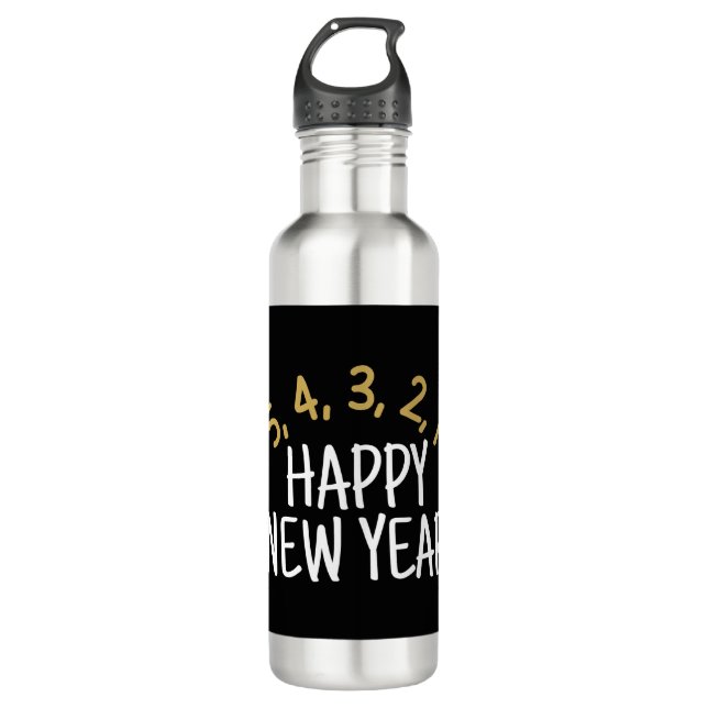 Happy New Year Funny 710 Ml Water Bottle (Front)