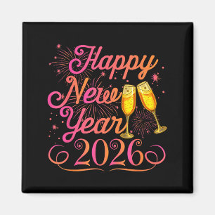 Happy New Year Funny Matching Family New Years Eve Magnet