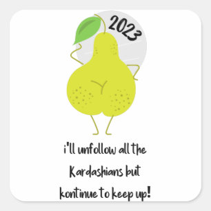 Happy New Year Funny Memes Square Sticker