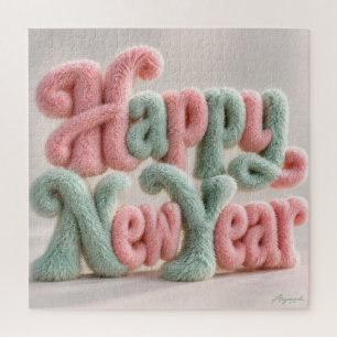 Happy New Year Fuzzy Plush Jigsaw Puzzle