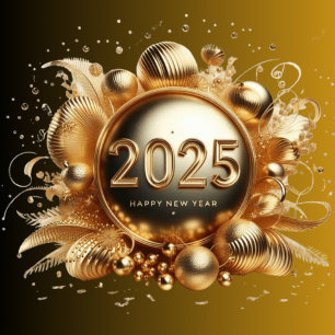 Happy new year gifts 2025 heart sticker