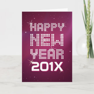 Happy New Year Glitter Glam greeting card