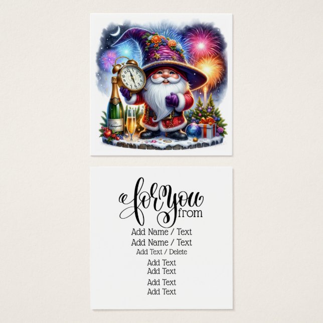 Happy New Year! Gnome Series  (Front & Back)