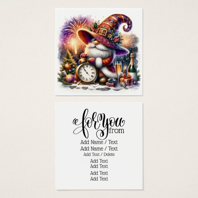 Happy New Year! Gnome Series  (Front & Back)