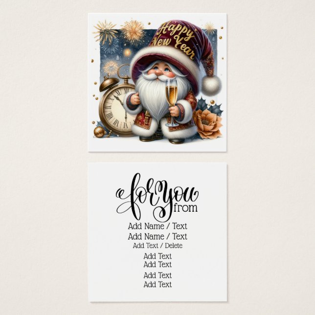 Happy New Year! Gnome Series  (Front & Back)