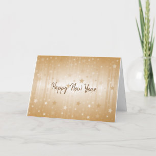 Happy New  Year Gold Stars Card