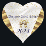 Happy new year gold stylish Sticker<br><div class="desc">Happy New Year Lovely, stylish gold abstract metal falling vector stickers Happy New Year Round Sticker Happy Birthday, Stickers for your Friend's Birthday. A special touch for Friends and family by sharing Birthday Stickers with them. Decorate tablecloths, treat bags, and napkins with them. Send Happy Birthday wishes or Birthday greetings...</div>