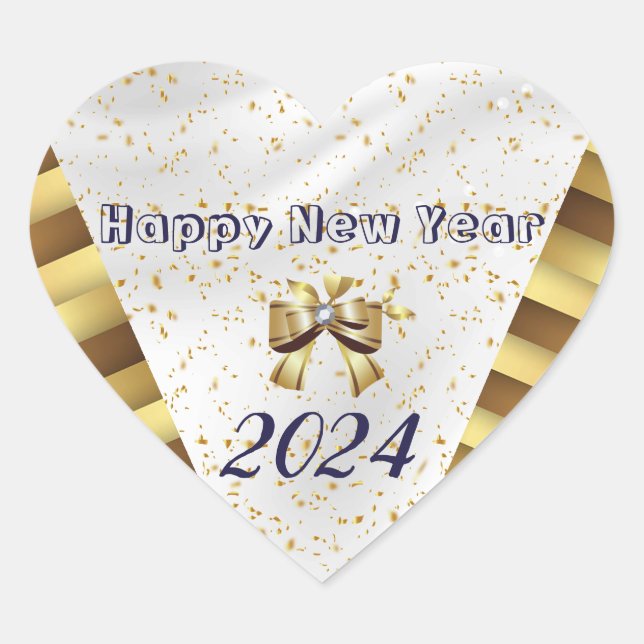 Happy new year gold stylish Sticker (Front)