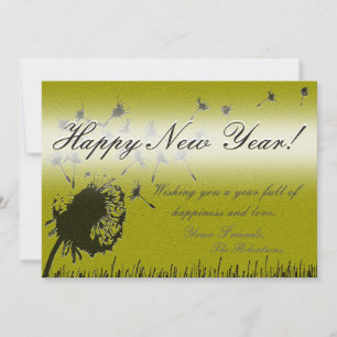 Happy New Year - Gold Wish Card