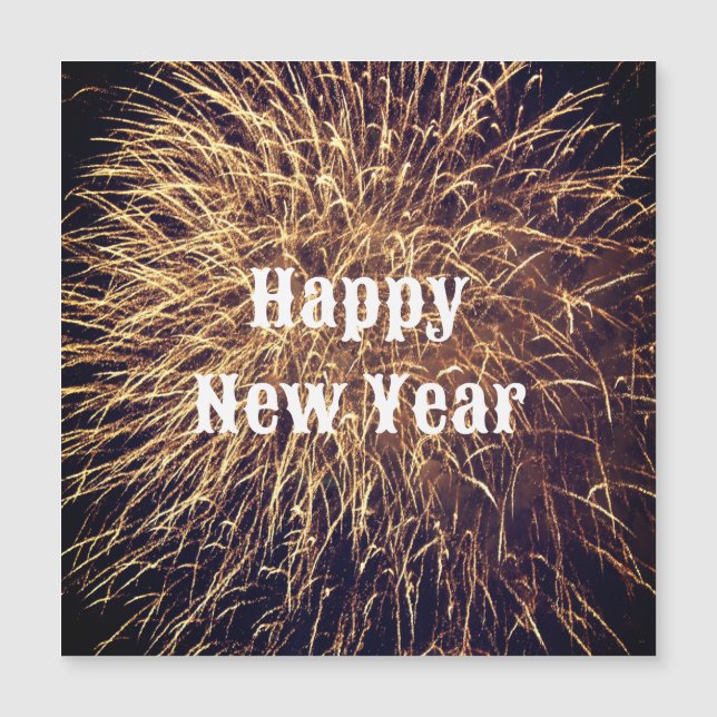Happy New Year Golden Fireworks Trendy 2023 (Front)