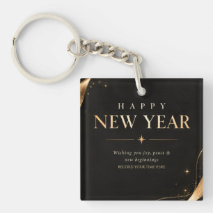 Happy New Year Greeting , A New Year A New Chapter Key Ring