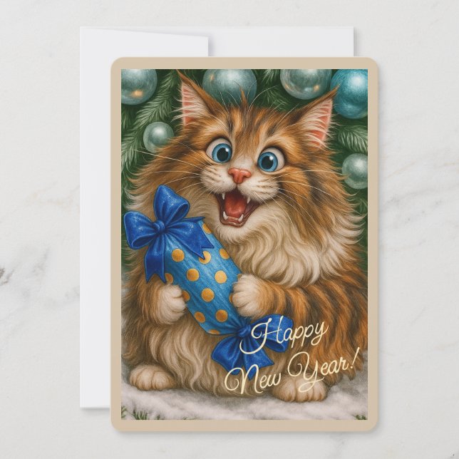 Happy New Year Greeting Card (Front)