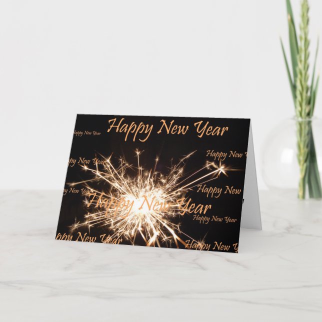 Happy New Year Greeting Card (Front)