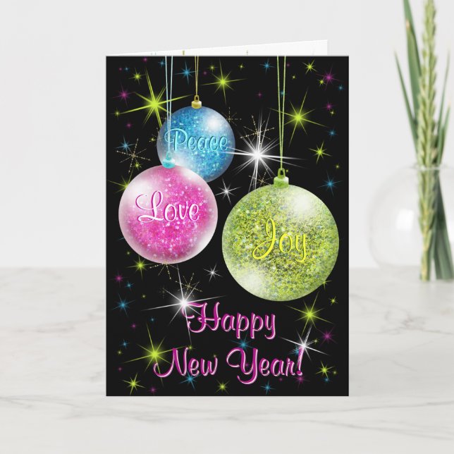 Happy New Year Greeting Card (Front)
