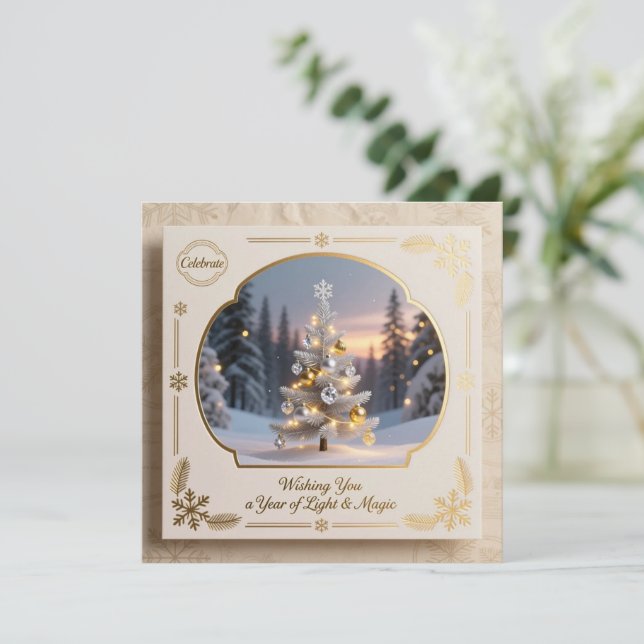 Happy New Year Greeting Card (Standing Front)