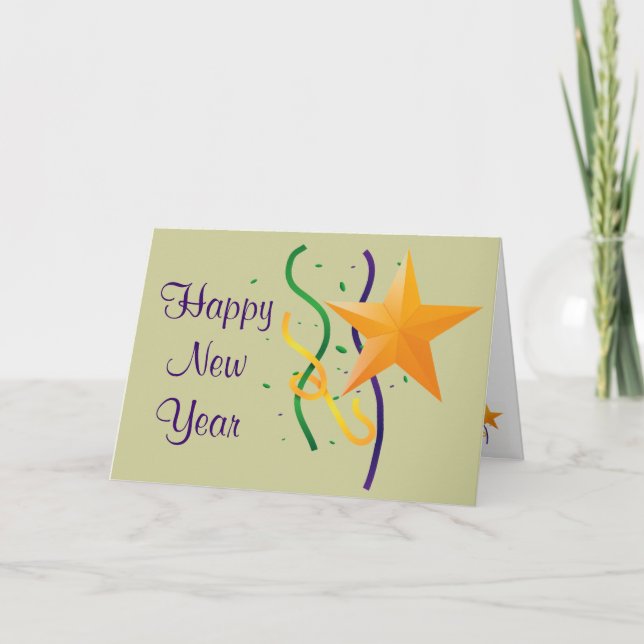 Happy New Year Greeting Card (Front)