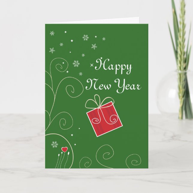 Happy New Year Greeting Card (Front)
