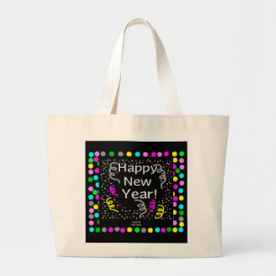 Happy New Year Greetings Jumbo Tote