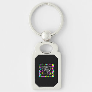 Happy New Year Greetings Rectangle Keychain