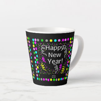 Happy New Year Greetings Small Latte Mug