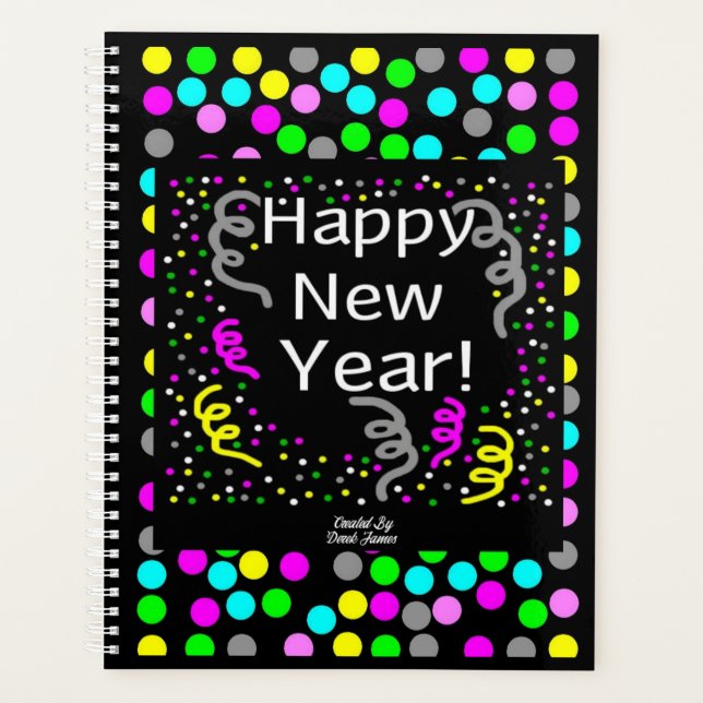 Happy New Year Greetings Standard Planner (Front)