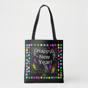 Happy New Year Greetings Tote Bag