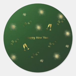 happy new year grenn sticker