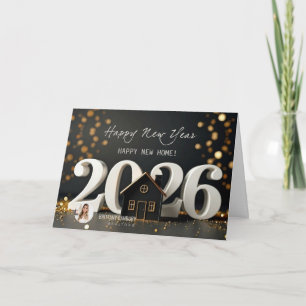 Happy New Year Happy New Home Real Estate Realtor Holiday Card