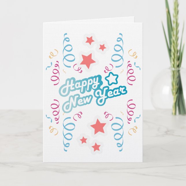 Happy new year holiday card (Front)