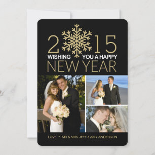 Happy New Year Holiday Christmas Collage Card