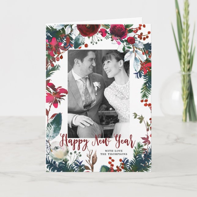 happy new year holiday photo card (Front)