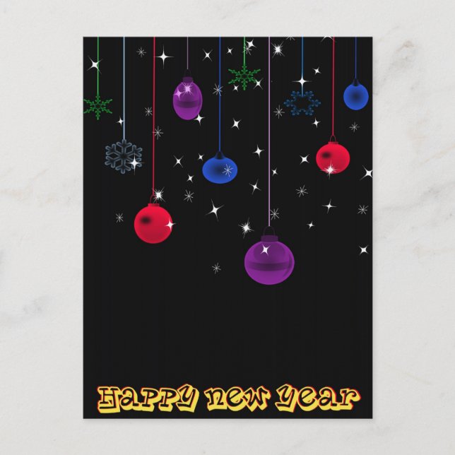 Happy New Year Holiday Postcard (Front)
