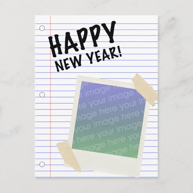 happy new year holiday postcard (Front)