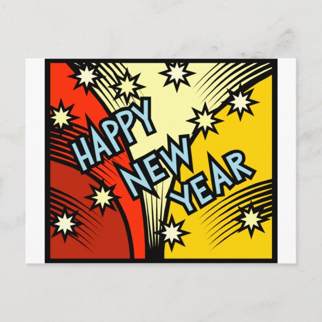 Happy New Year Holiday Postcard (Front)