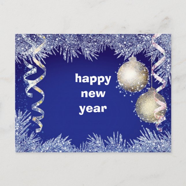 Happy New Year Holiday Postcard (Front)