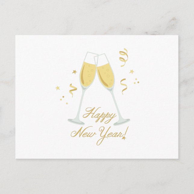 Happy New Year Holiday Postcard (Front)