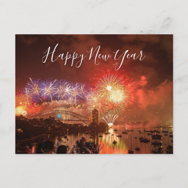 Happy New Year Holiday Postcard (Front)