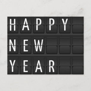 happy new year holiday postcard