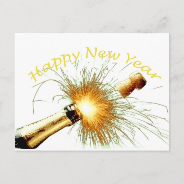 Happy New Year Holiday Postcard (Front)