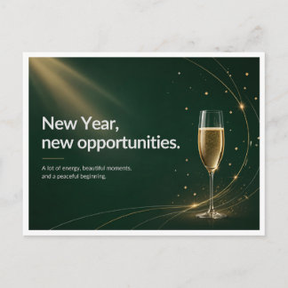 Happy new year holiday postcard