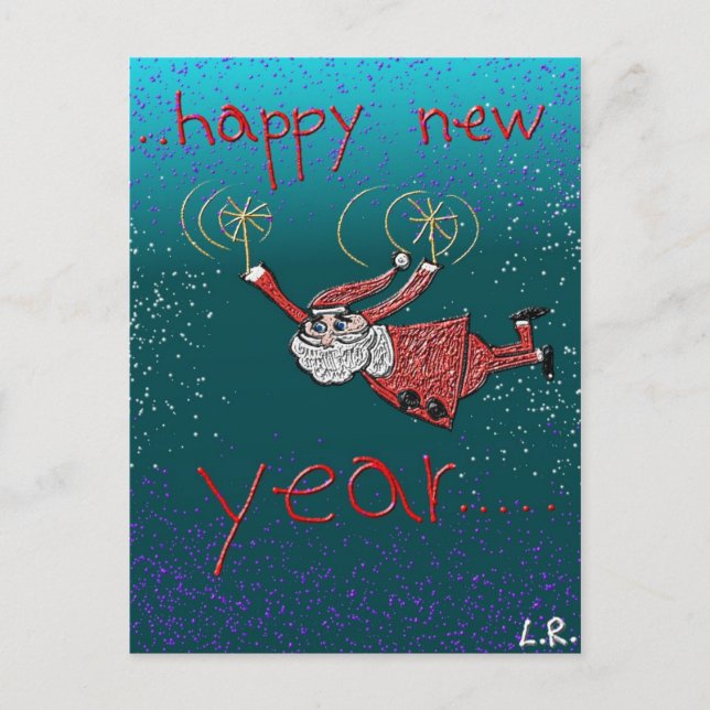 Happy New Year Holiday Postcard (Front)