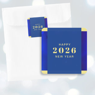 Happy New Year Holiday Square Sticker