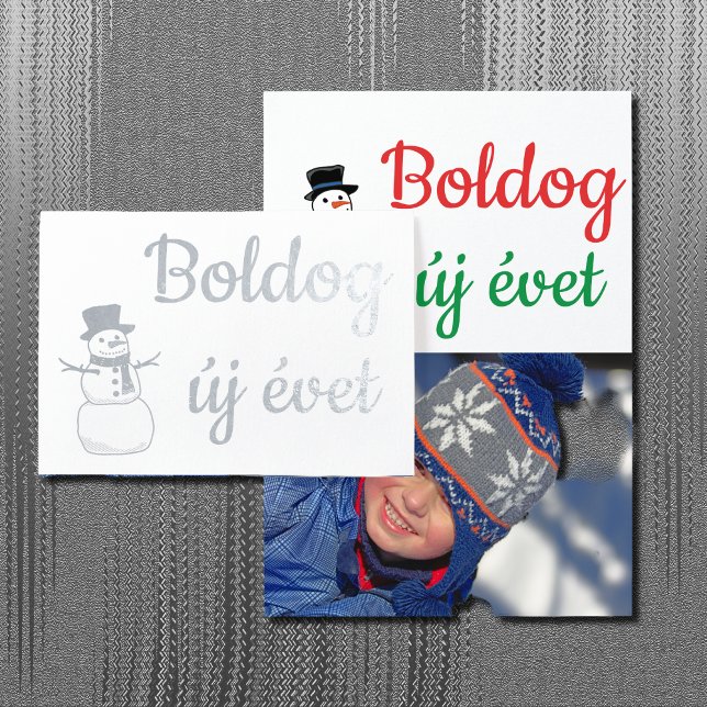 Happy New Year  - in   Hungarian Foil Card (Creator Uploaded)