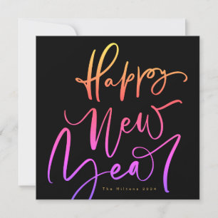 Happy New Year in Tropical text Holiday Card