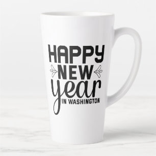 Happy New Year in Washington-54688 Latte Mug
