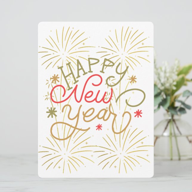 Happy new year invitation (Standing Front)