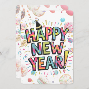 Happy new year invitation