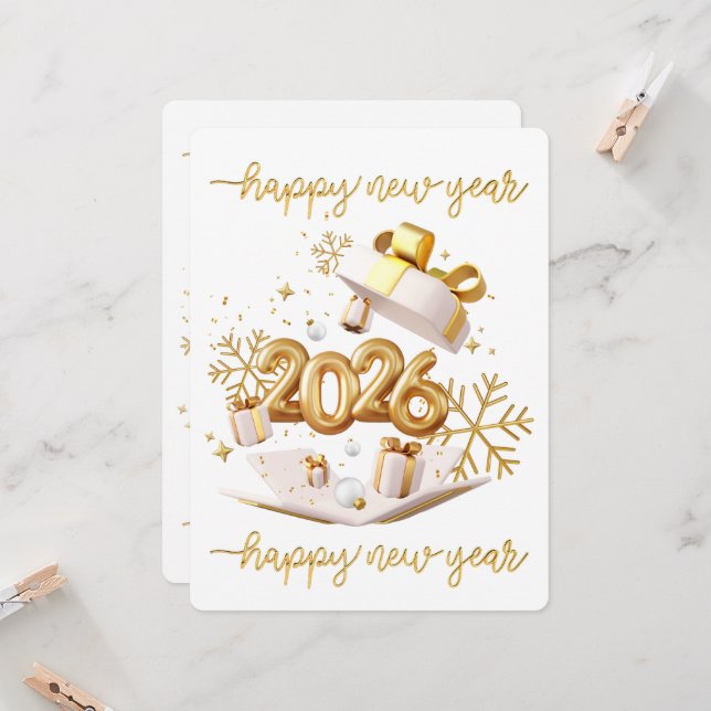 Happy new year invitation (Front/Back In Situ)